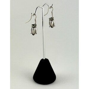 Mignon Faget Sterling Silver Pear Tulip Earrings 925-New Orleans-1992 Vintage